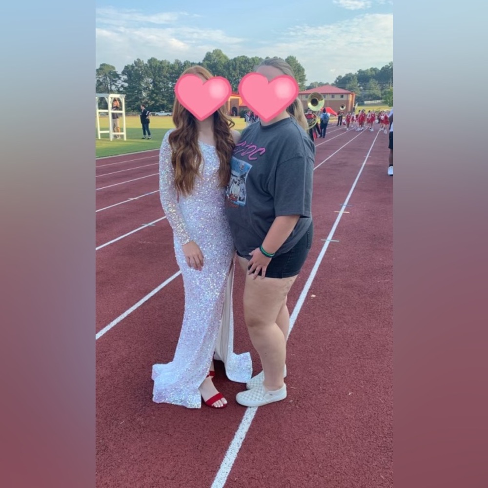 White Sparkling evening dress